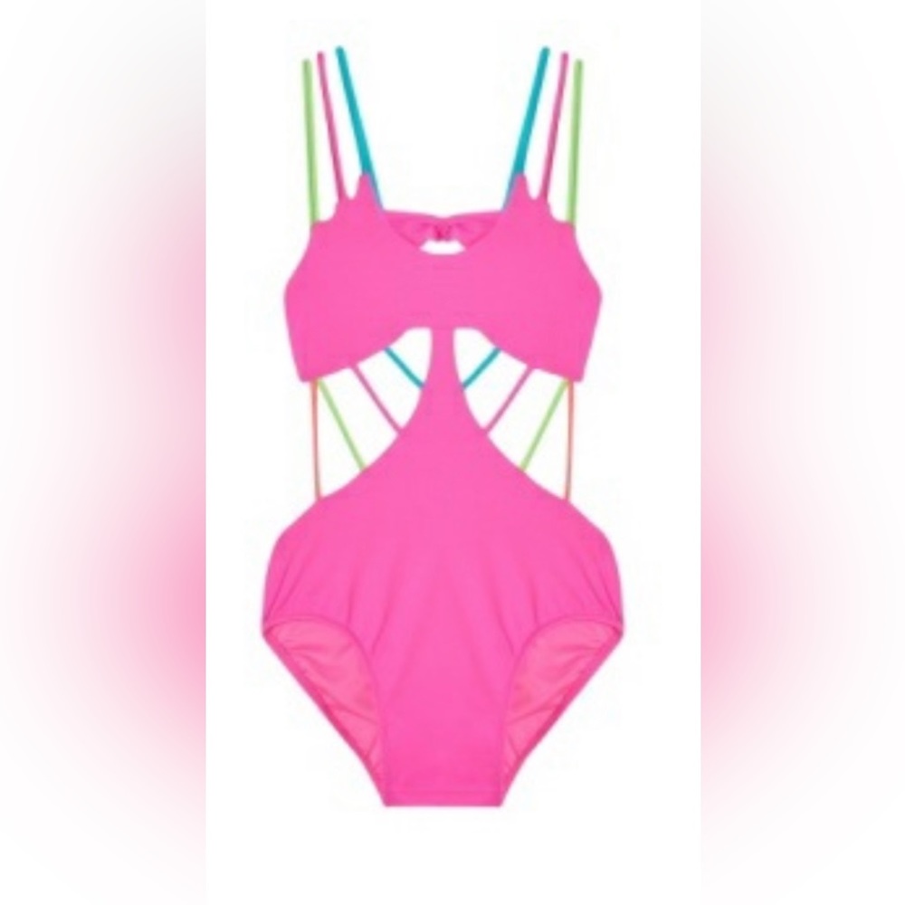 Hot pink swim suit